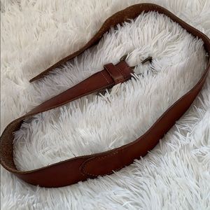 Brown leather belt